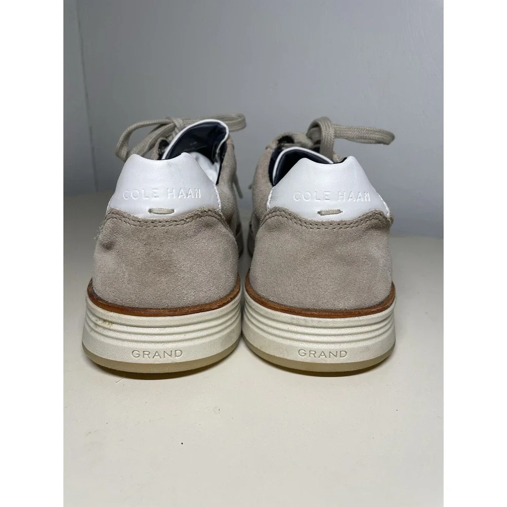 Cole Haan Grand C31033 Leather Crosscourt Crafted Pumice Stone/Ivory Men's 11M